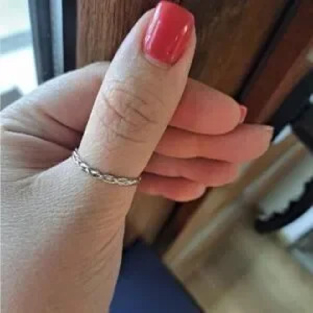 Sterling Silver Leaf Stackable Ring?size 6, 7, 8 - Picture 7 of 8